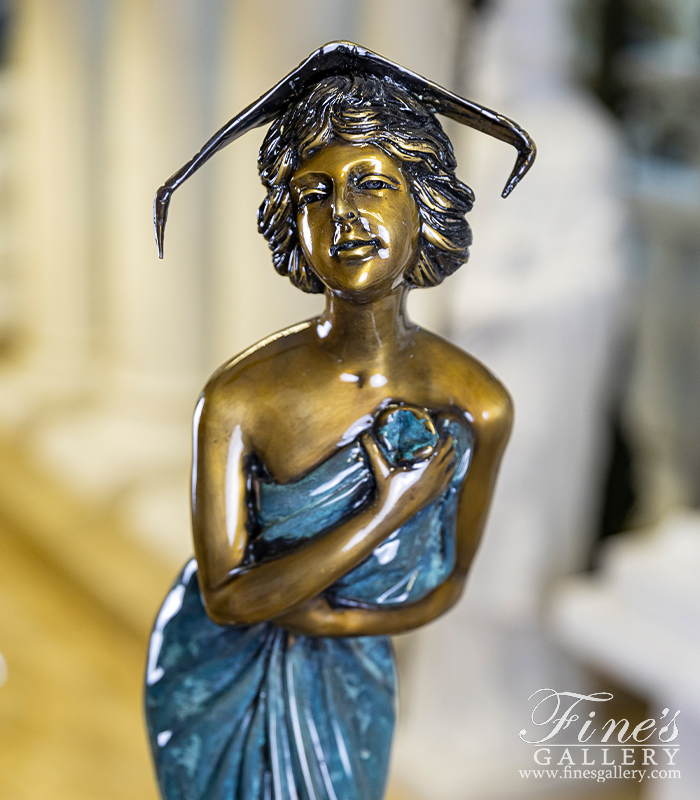 Bronze Statues  - Bathing Miradi Female Statue - BS-217